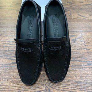 Versace Collection Mens Black Suede Loafer